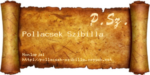 Pollacsek Szibilla névjegykártya